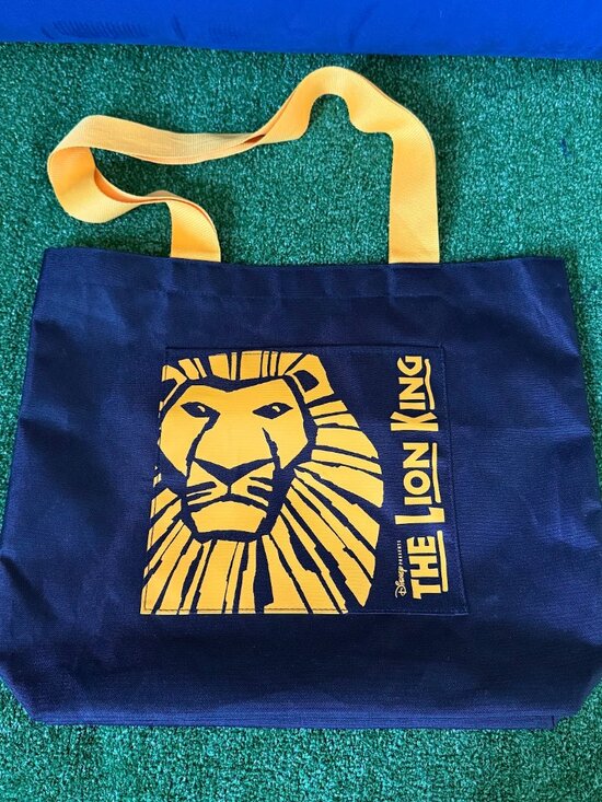 Disney Handbags - Disney Lion King Broadway Musical Tote Reusable Shopping Bag Black Yellow Simba